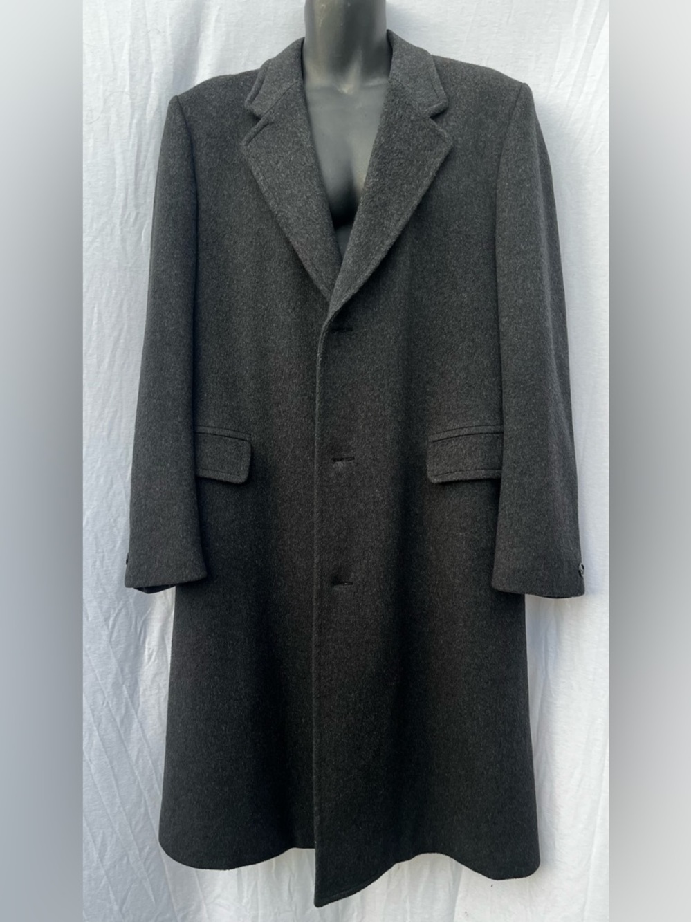 Givenchy Men's Dark Charcoal Wool Pea Coat